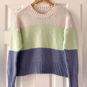 American Eagle Color Block Striped Sweater Size XS